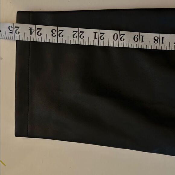 Zara Black Faux Leather High Waisted Paper-bag Waist Pants Size 2 - Picture 14 of 16